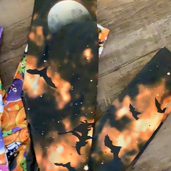 4 pair No Boundaries Halloween leggings small xs - Picture 5 of 9
